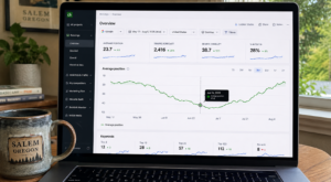 SERP position tracking graph showing website ranking recovery over 90-day period